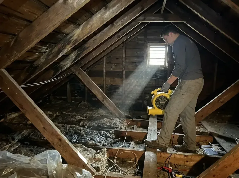 attic-water-damage-drying-proc-007 — frequently asked questions, Emergency Water Extraction & 24/7 Flood Response in La Pres…